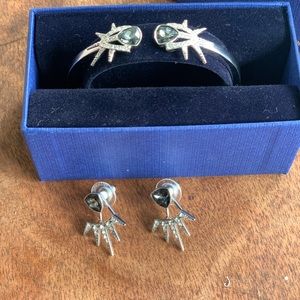 Swarovski bracelet and earring set